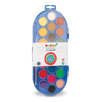 Acquerelli Primo diam. 30 mm in conf. da 22 colori assortiti - 114A22SG