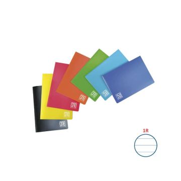 Quaderno punto metallico Maxi One Color PM PPL 80 gr rigatura 1R 20ff+1 colori assortiti - 5573
