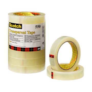 Nastro adesivo Scotch 550 19 mm x 66 m trasparente torre da 8 rotoli - 550-1966