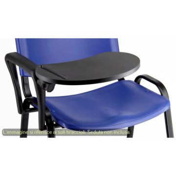 Kit bracciolo destro con tavoletta ovale Unisit nero ACCKTDA