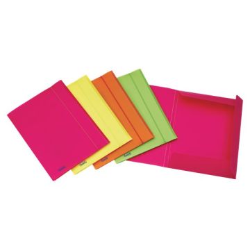 Cartelle a 3 lembi con elastico Neon Favorit assortito 400066846