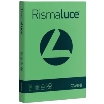 Carta colorata Favini Rismaluce colori forti 140 g/m² A4 verde 60 - Risma da 200 fogli - A65D204