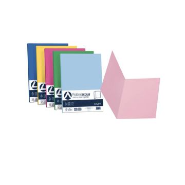 Cartellina semplice FAVINI FOLDER S cartoncino Simplex Luce&Acqua 200 g/m² 25x34cm mix 5 colori conf.50 - A50X664