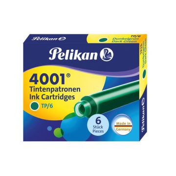 Cartuccia per stilografica Pelikan TP/6 verde scuro conf. da 6 verde scuro 300087