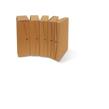 Scatola portaprogetti con bottone in cartone EURO-CART 35x25 cm dorso 12 cm FMC XCPECO12AV