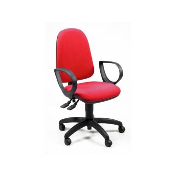 Sedia operativa girevole Unisit Jupiter JUYG Eco smart rivestimento ignifugo rosso - con braccioli - JUYG/BRJ/IR