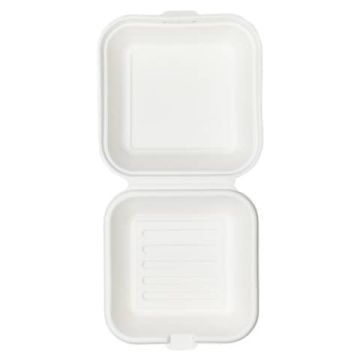 Contenitori hamburger in bagassa sbiancata Ferrari Bio conf. 100 pz 150x150x80 mm - FBIO23
