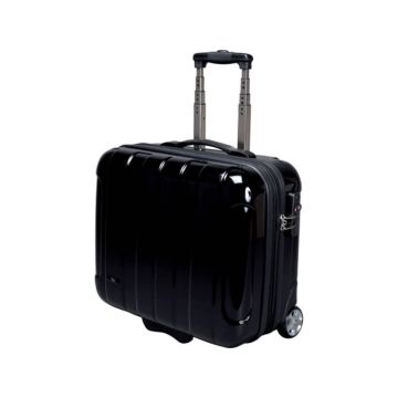 Trolley portadocumenti JSA in policarbonato 43x21x40 cm nero 45513