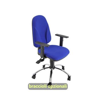 Sedia operativa girevole Unisit Team TMSYC Eco smart - schiuma sagomata - rivestimento ignifugo blu - TMSYC/IB