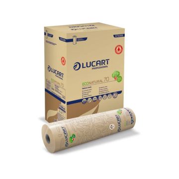 Lenzuolino medico Lucart EcoNatural 79 m 2 veli avana 190 strappi - 870099