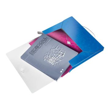 Cartella progetti Leitz WOW in PPL con dorso da 3 cm A4 blu 46290136