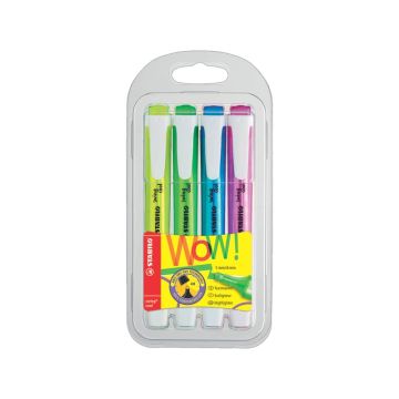 Evidenziatori Stabilo Swing Cool 1-4 mm assortiti Conf. 4 pezzi - 275/4