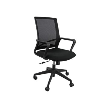 Poltrona direzionale Unisit CH7 Eco smart schienale in rete e braccioli nero CH7/KN