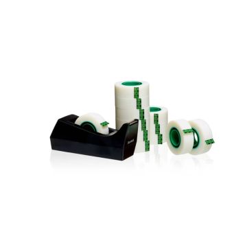 Dispenser per nastro adesivo Scotch Magic™ C38 nero + 12 rotoli 19 mm x 33 m SM12 Black