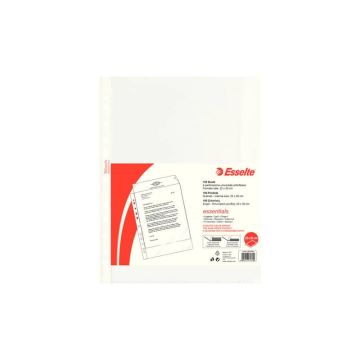 Buste a perforazione universale goffrate Esselte ESSENTIALS PP antiriflesso 22x30 cm conf.100 - 392797000
