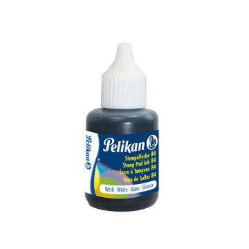Inchiostro per timbri idrorepellente Pelikan tipo 84 flacone 30 ml bianco 351502