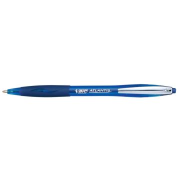 Penna a sfera a scatto BIC Atlantis Soft M 1 mm blu 902132