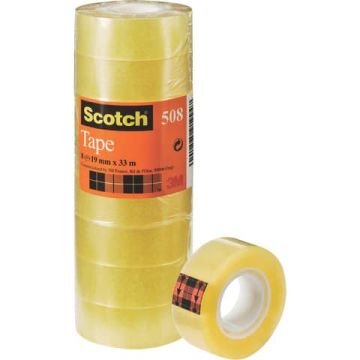 Nastro adesivo Scotch 508 19 mm x 33 m trasparente torre da 8 rotoli - 508