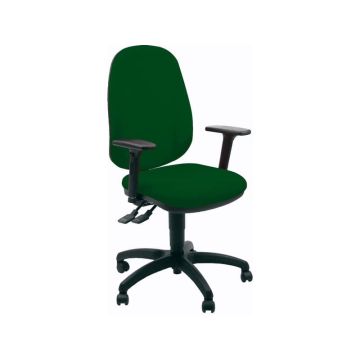 Sedia operativa girevole Unisit Giano GIGI Eco Smart rivestimento PPL verde - braccioli inclusi - GIGI/BR3D/EV