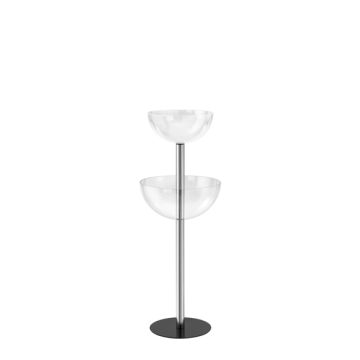 TECNOSTYL EXPO CONTENITORE con 2 SEMISFERA diam. 40cm / diam. 50cm - H116cm