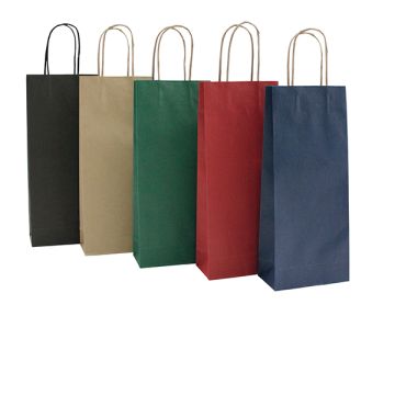 CARTABIANCA 20 SHOPPERS CARTA BIOKRAFT 14X9X38CM PORTABOTTIGLIE ROSSO