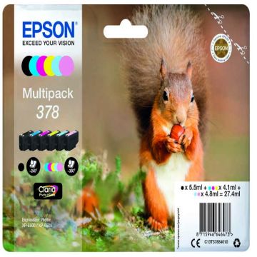 EPSON CONF. 6 CARTUCCE INK MULTIPACK 1 PER COLORE 378 SCOIATTOLO