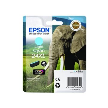 Cartuccia inkjet alta capacità Elefante 24XL Epson ciano chiaro C13T24354012