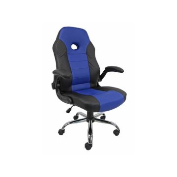 Poltrona direzionale Unisit CH2 Eco smart in PU con braccioli nero/blu CH2/KN