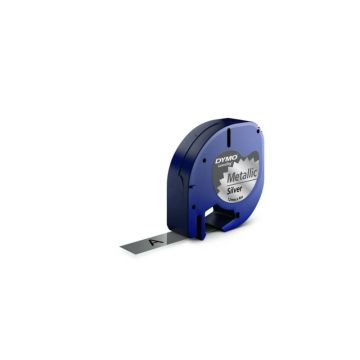 Nastro per etichettatrici Dymo LT metallico 12 mm x 4 m nero/argento S0721730