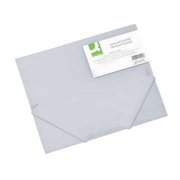 Cartellina a tre lembi Q-Connect A3 ppl dorso 3 cm trasparente KF15290