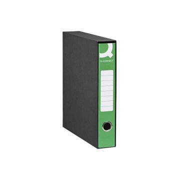 Registratore commerciale con custodia Q-Connect dorso 5 cm - 23x30 cm - verde scuro - Q/COMM5VE