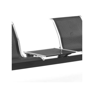 Tavolino in acciaio microforato applicabile sulla trave 50x50 cm Serena Group nero - SJ840K-T