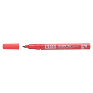 Marcatore permanente Pentel Pen N50S punta conica 3.8 mm rosso N50S-B