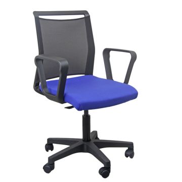 Sedia Home / Office Smart Light - schienale in rete - nero / blu - senza braccioli - Unisit