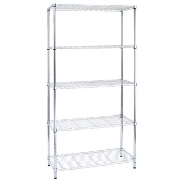 SERENA GROUP LIBRERIA 5 RIPIANI IN ACCIAIO CROMATO 36x90cm - H177cm ARCHIMEDE LIGHT