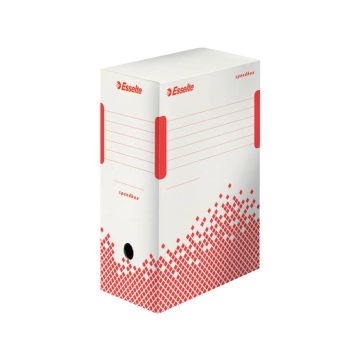 Scatola archivio Esselte SPEEDBOX dorso 15 cm bianco/rosso 15x25x35 cm 623909
