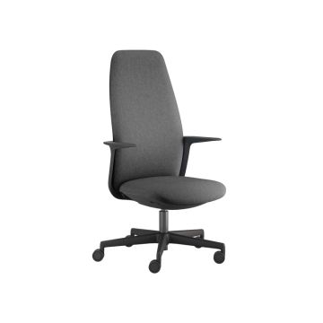 Seduta semi-direzionale ergonomica Unisit Levita con braccioli tessuto convert antracite7616 - LVA/D7T