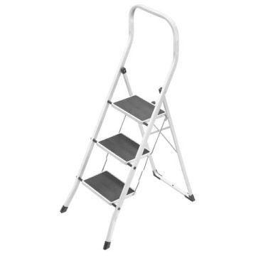 Sbagello in acciaio Superstep - bianco/grigio - per parquet Gierre 3 gradini - 0,47x0,75xH.1,30 m - B0300