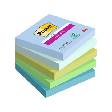 Foglietti Post-it® Super Sticky Oasis - conf. 5 blocchetti da 90 ff Post-it® 76x76 mm - 654-5SS-OAS