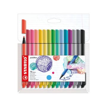 Stabilo Point Max fineliner - conf. 15 colori assortiti 488/15-02