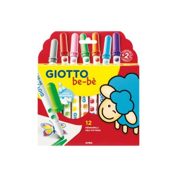 Pennarelli colori assortiti - conf. 12 pezzi Giotto Bebè assortiti F478200