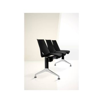 Panca 2 posti attesa Unisit Strike SK2P - schienale fisso - PPL rosso SK2P/RO