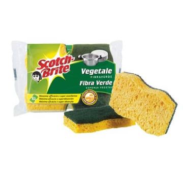 Spugna Scotch-Brite vegetale verde Conf. 2 pezzi - V12