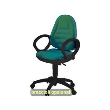 Sedia operativa girevole Unisit Metis MTA Eco Smart - rivestimento Eco verde -MTAS/EV