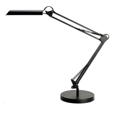 Lampada da tavolo Swingo Led 8W Nero con base e morsetto Unilux