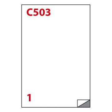 Etichette autoadesive Copiatabu A4 Super Permanente - 1 et/foglio - conf. 100 ff Markin 210x297 mm - X210C503SP
