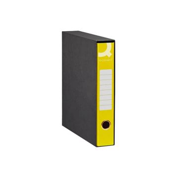 Registratore protocollo con custodia Q-Connect 29x35 cm dorso 5 cm giallo 0201990/PM.GI