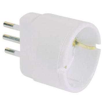 Adattatore di rete spina 2P+T 16A presa schuko MKC bianco 492517923