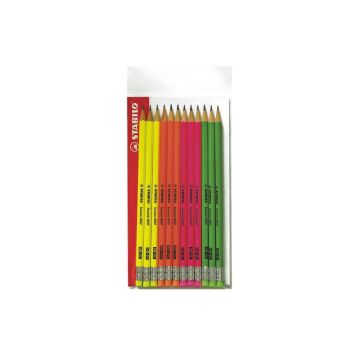 Matite Stabilo Swano fluo 2,5 mm grafite hb confezione da 12 - IT12/110-490712