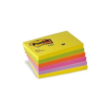 BLOCCO 100fg Post-itGiallo Canary 76x127mm GIALLO A RIGHE 635